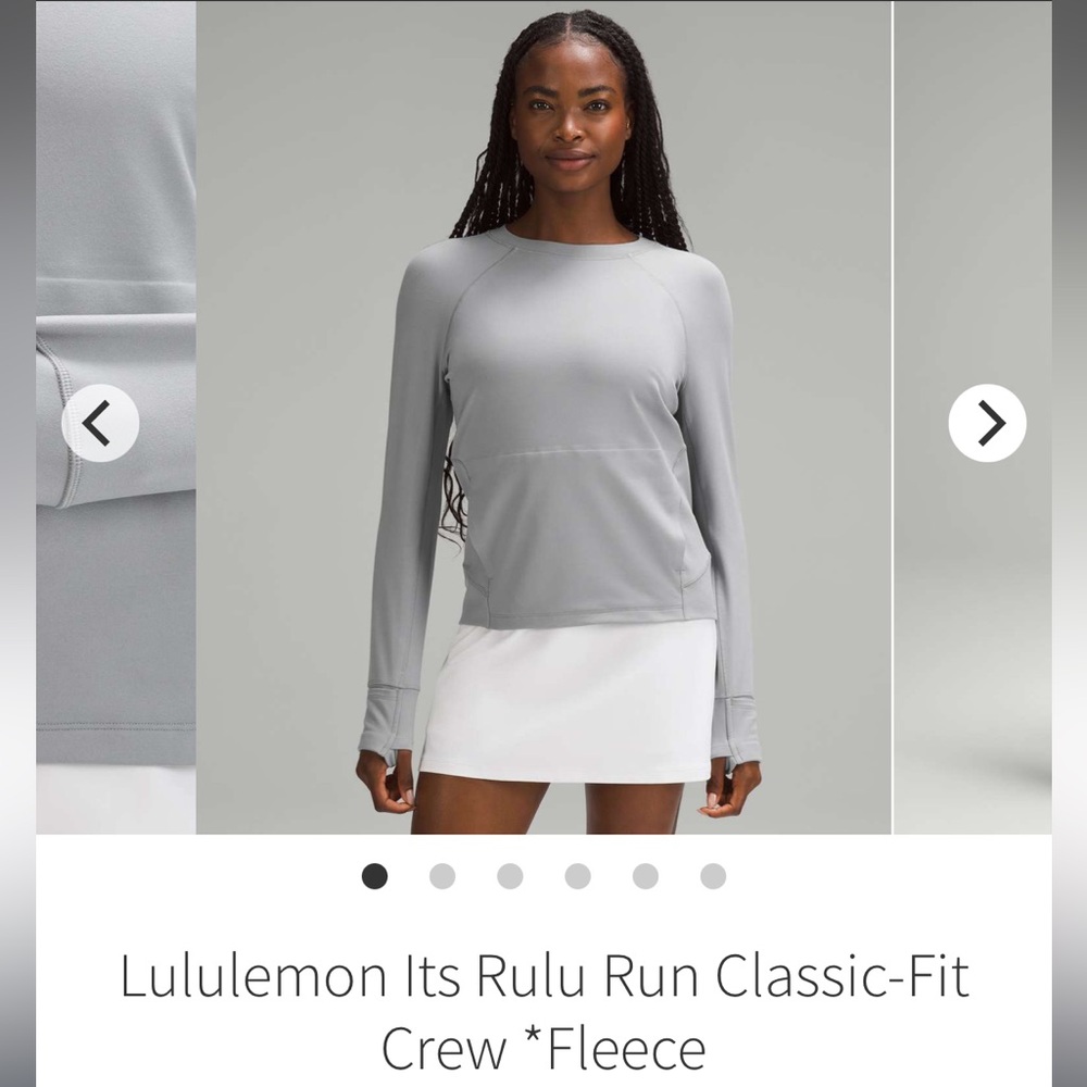 Lululemon Its Rulu Run Classic-Fit Crew Fleece
Rhino Grey Size 4